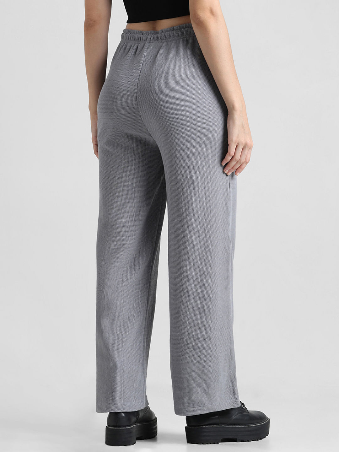 Cottinfab Women Charcoal Grey Straight Fit Pure Cotton Solid Trousers – Dss  Cottinfab Ltd