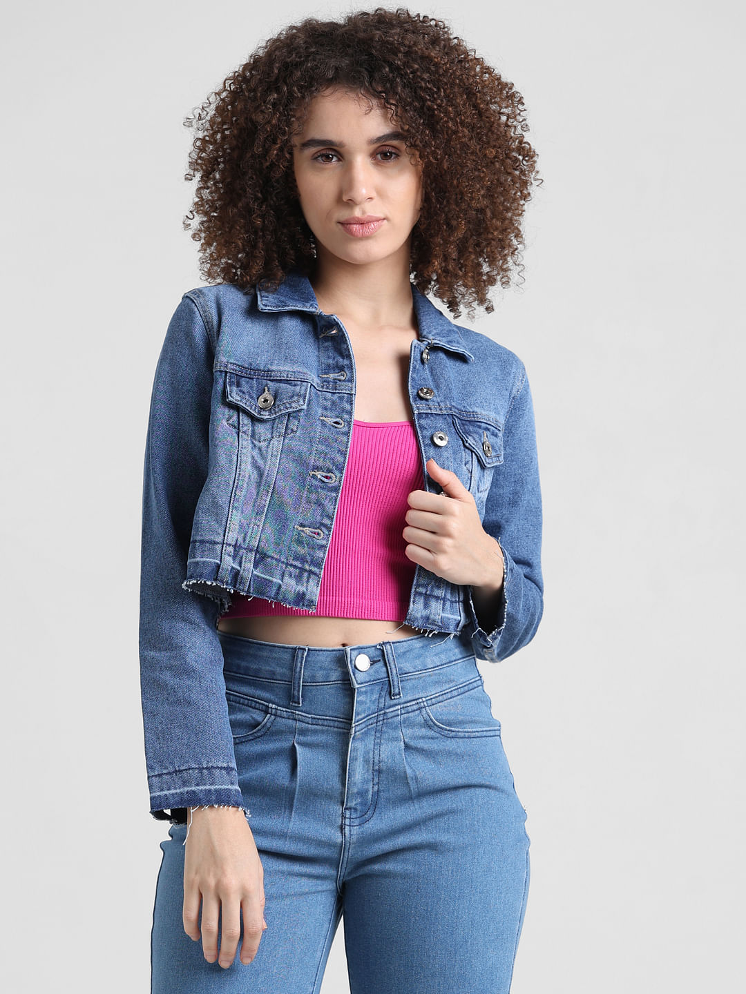 It's Your Choice Black Acid Washed Cropped Denim Jacket FINAL SALE – Pink  Lily