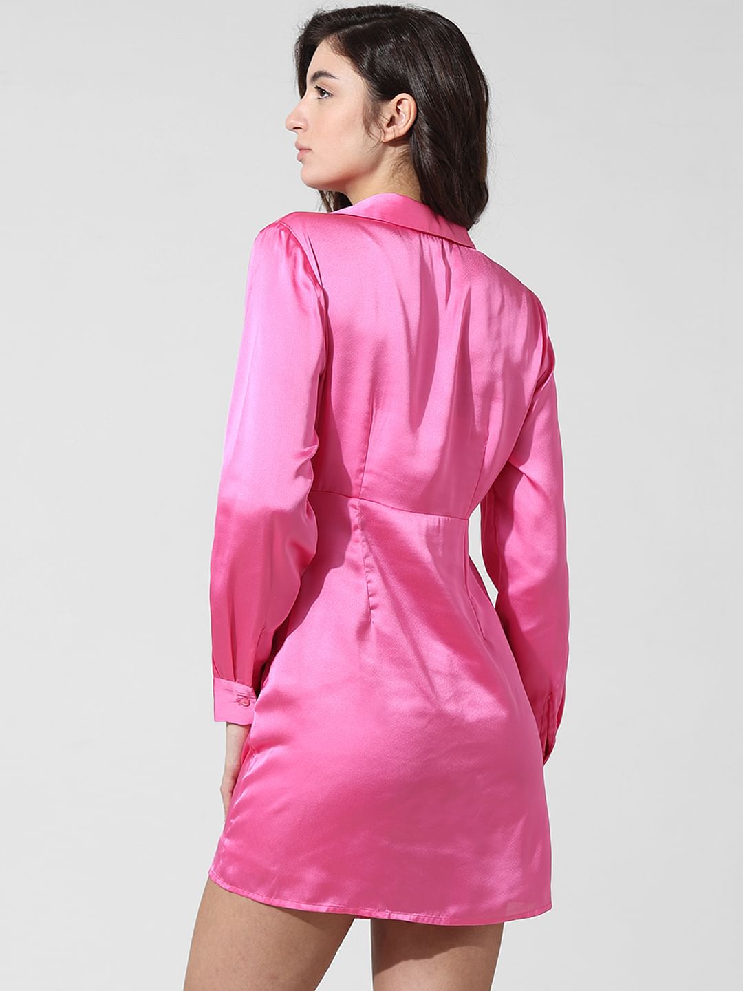 Hot pink silk dress hotsell