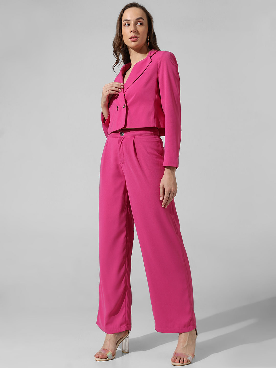 Tanya Control Top Faux Leather Pants in Hot Pink – Cranberry Boutique