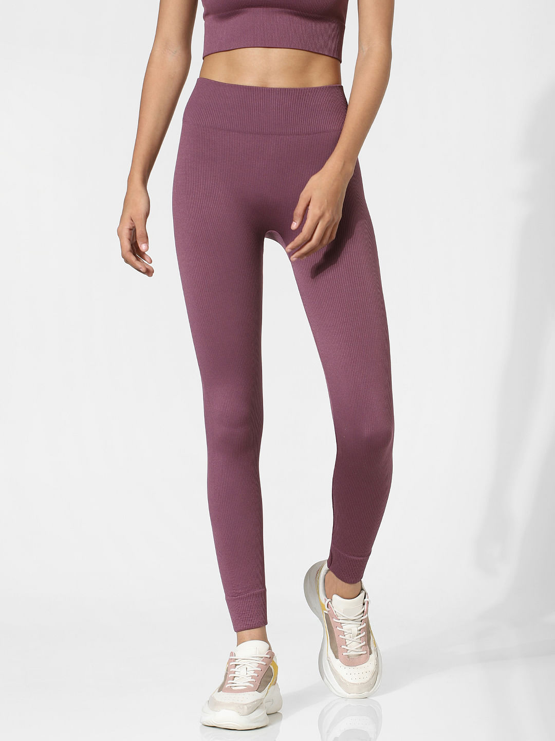 High Waisted Mid Calf Legging with Pockets - Purple | Brasilfit | Be  Activewear
