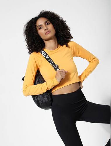 Yellow Cropped Training Top