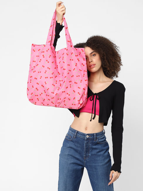 Pink Cherry Tote Bag