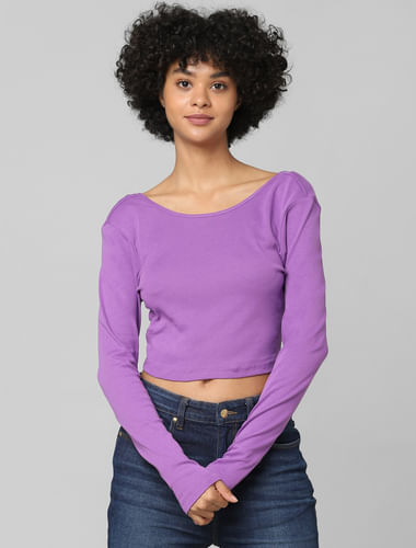 Purple Cropped Top