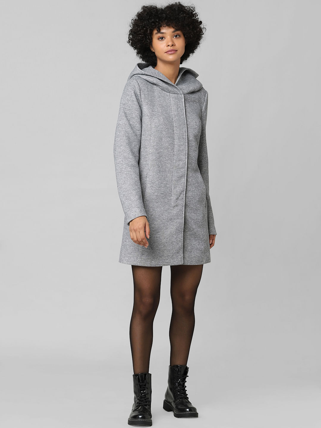 Hooded dress clearance coat