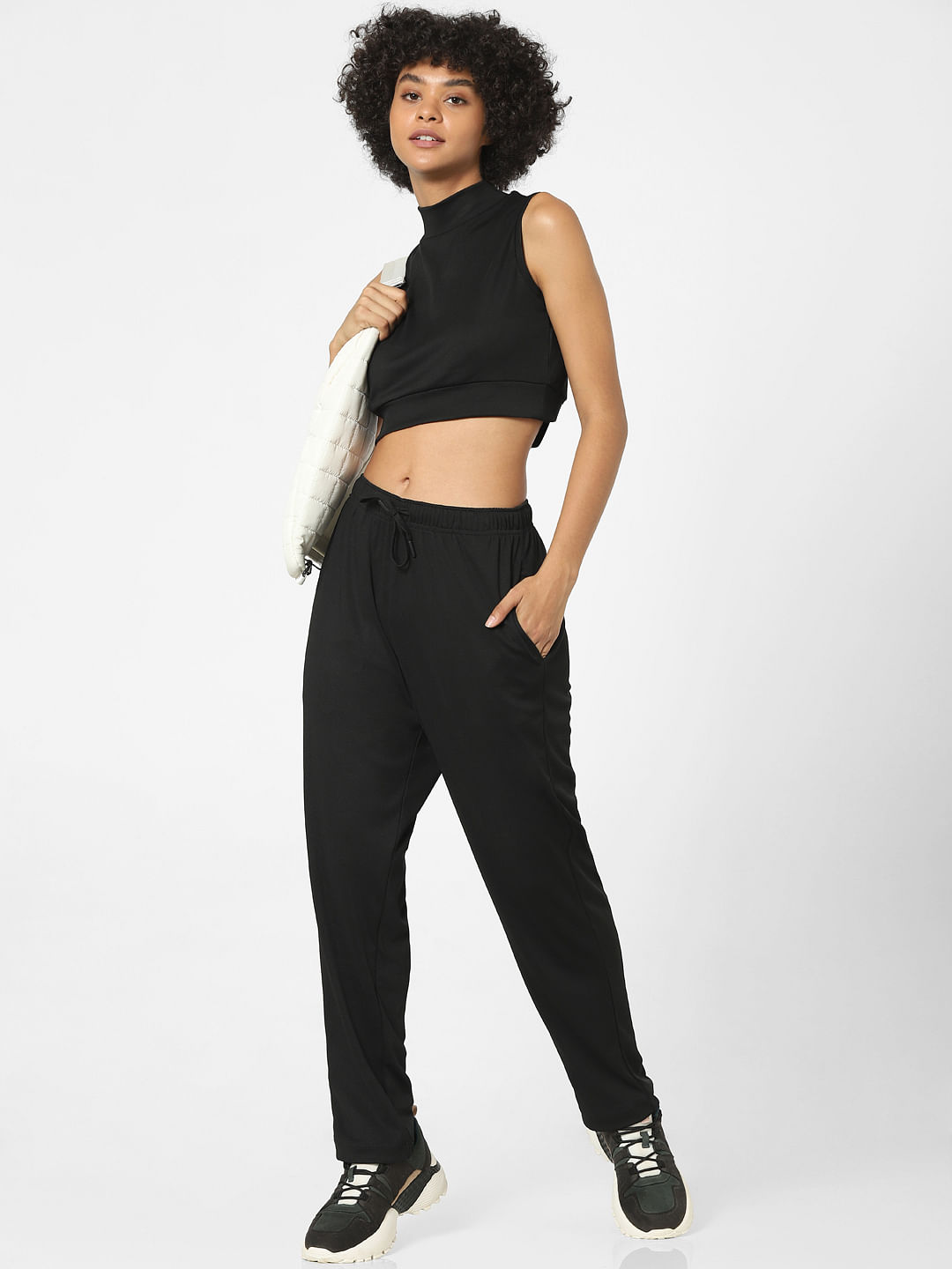 discount 63% WOMEN FASHION Trousers Wide-leg Black M H&M tracksuit and joggers 