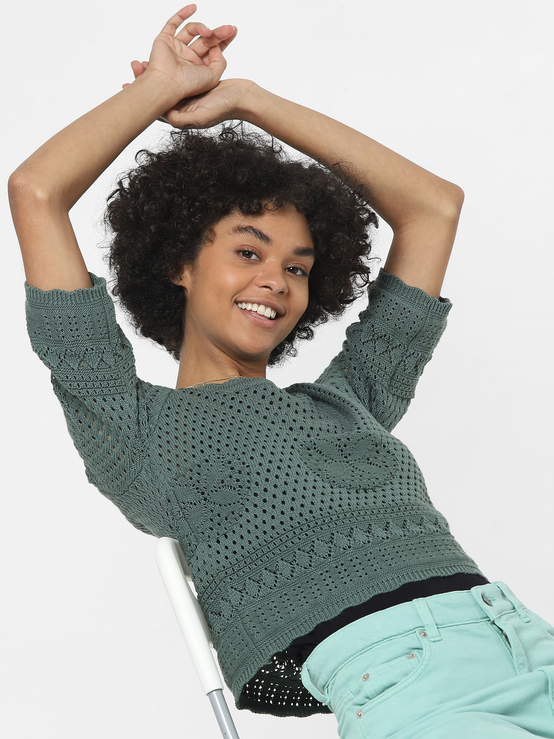 Knitted top clearance