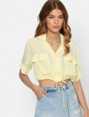 Yellow Cropped Shirt