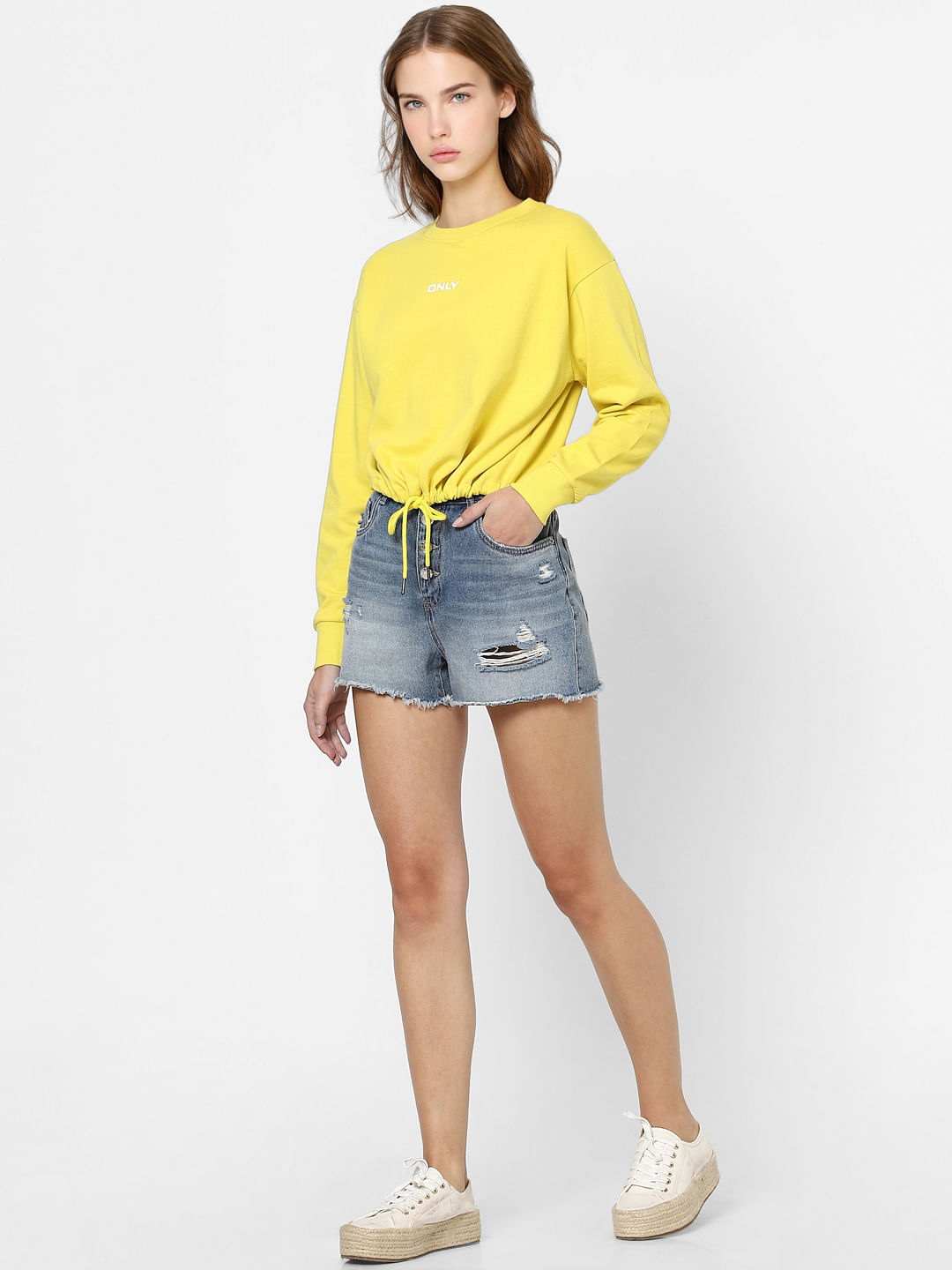 Yellow sweatshirt hot sale forever 21