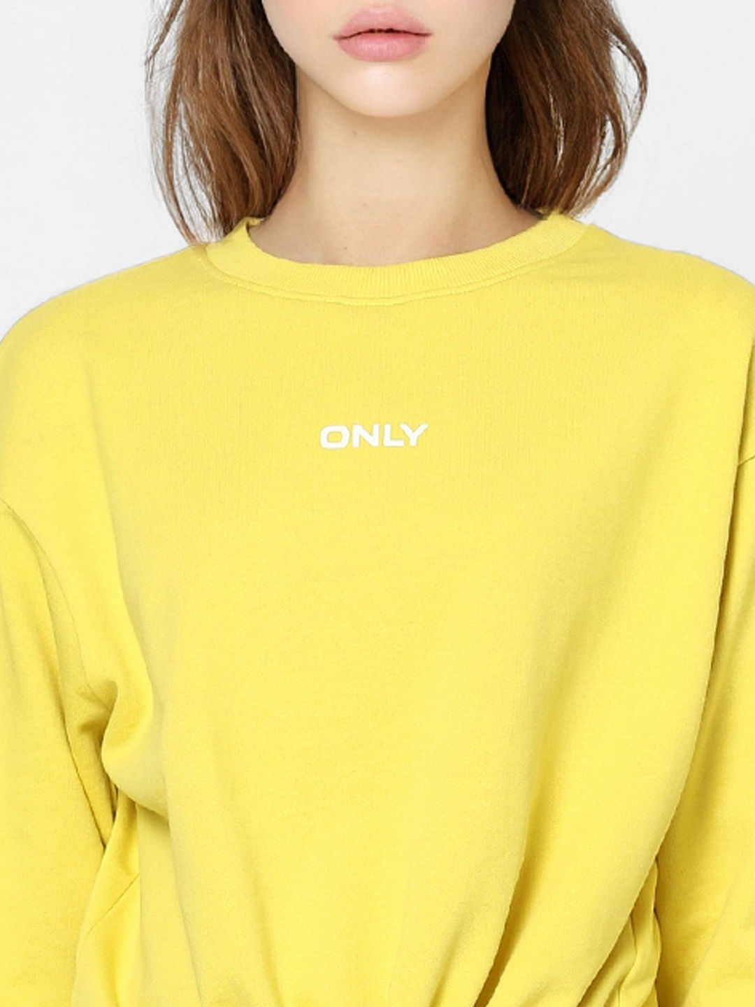 Yellow Logo Print Sweatshirt 202439301