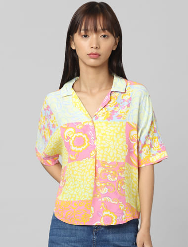 Yellow Printed Resort Shirt