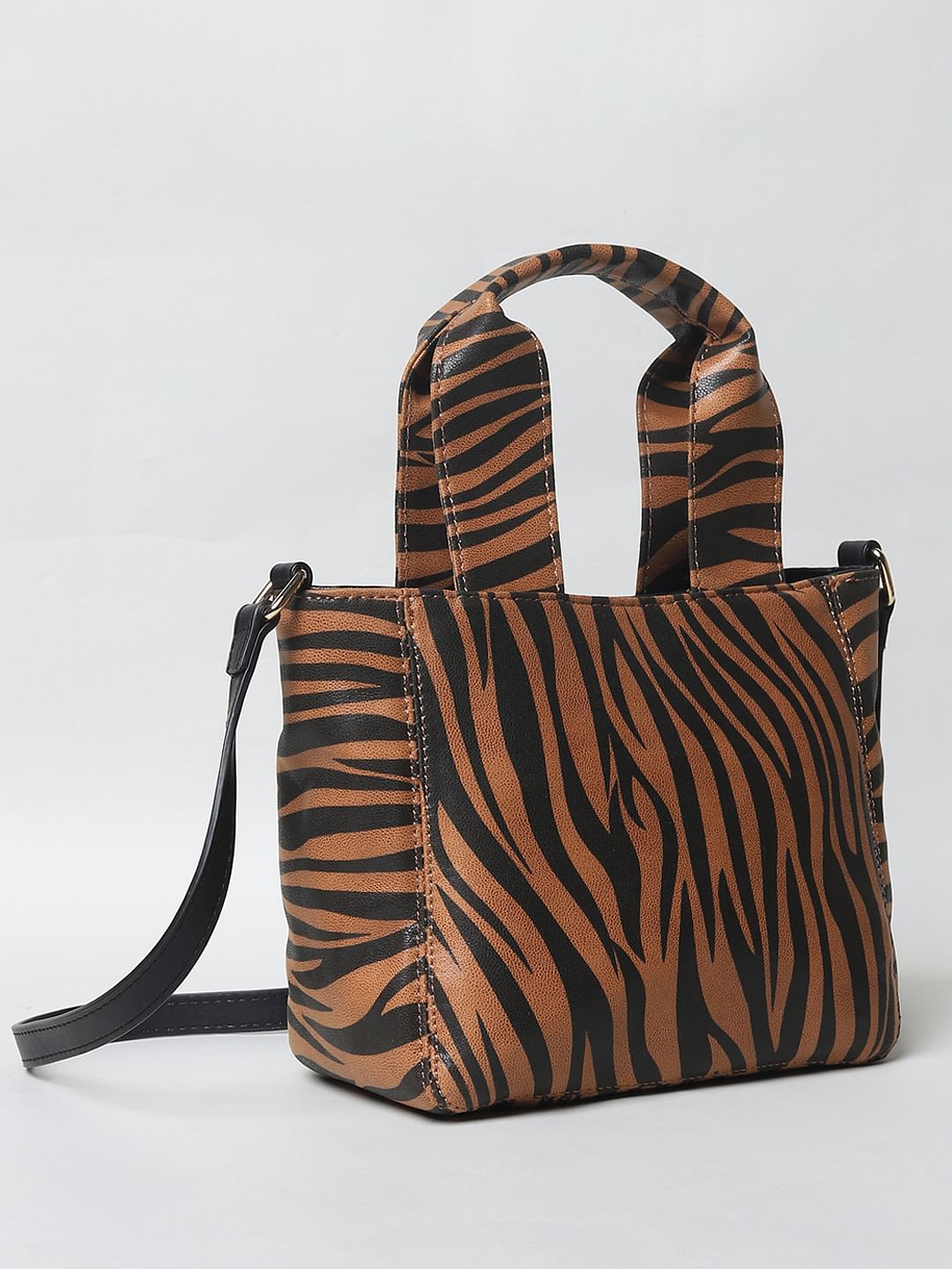 Tiger print tote on sale bag