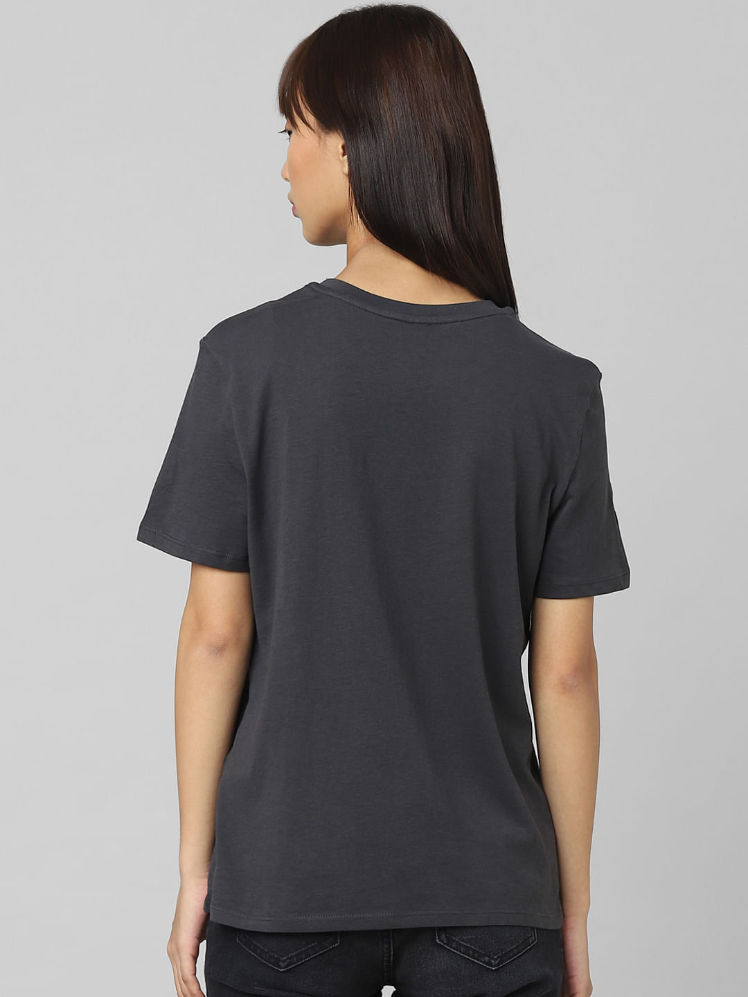 Plain dark 2024 grey t shirt