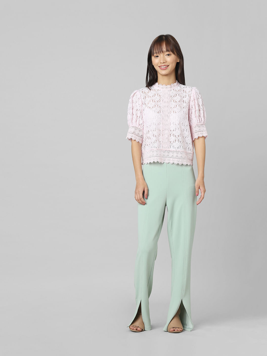 Shop Wide Leg Lace Pants Online | Max Qatar