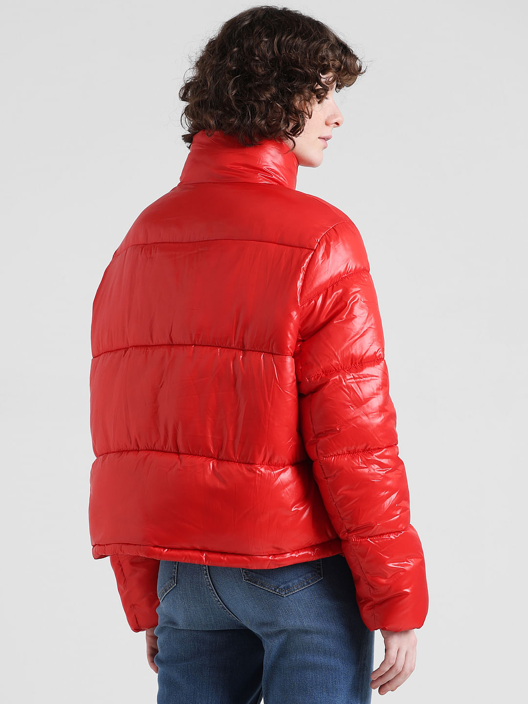 Red short sale puffer coat