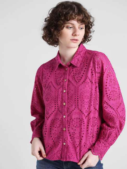 Pink Schiffli Shirt