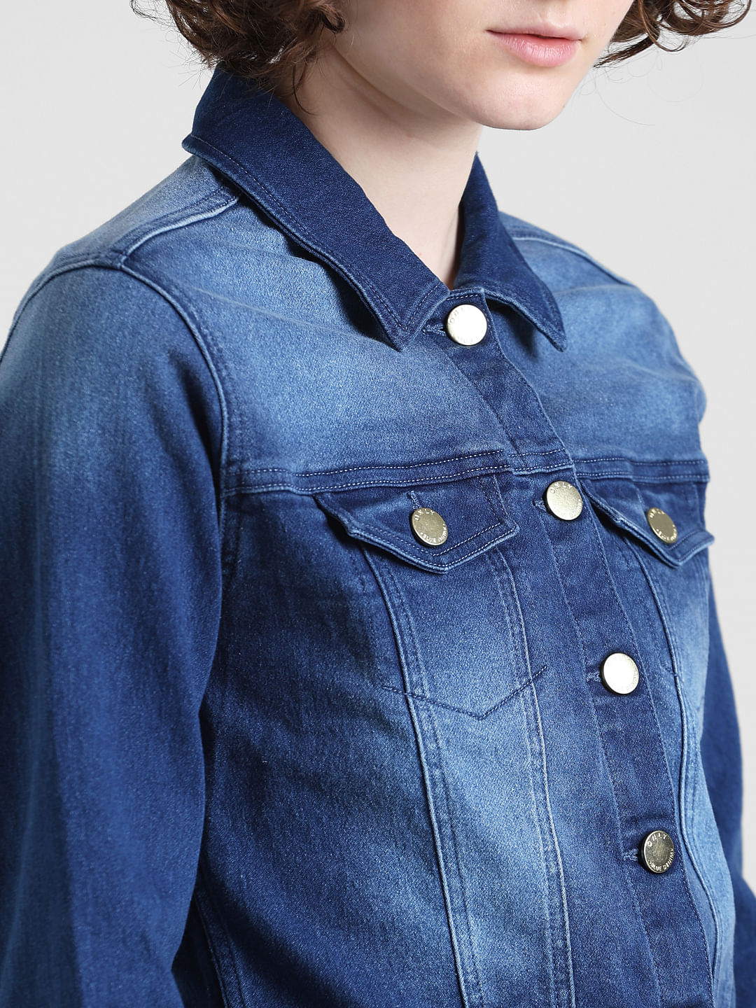 Women's Tall Denim Jacket in Vintage Medium Blue | American Tall