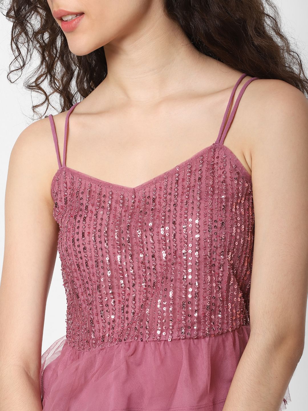 sequin detail top