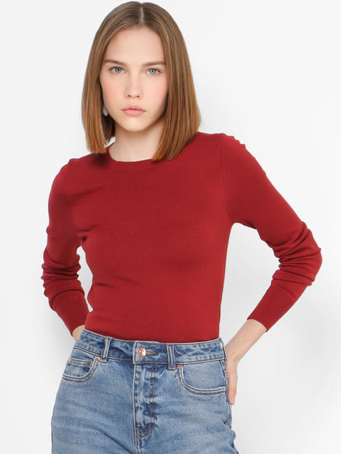Dark Red Pullover