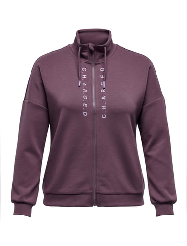 PLAY CURVY Purple Zip-Up Sweatshirt
