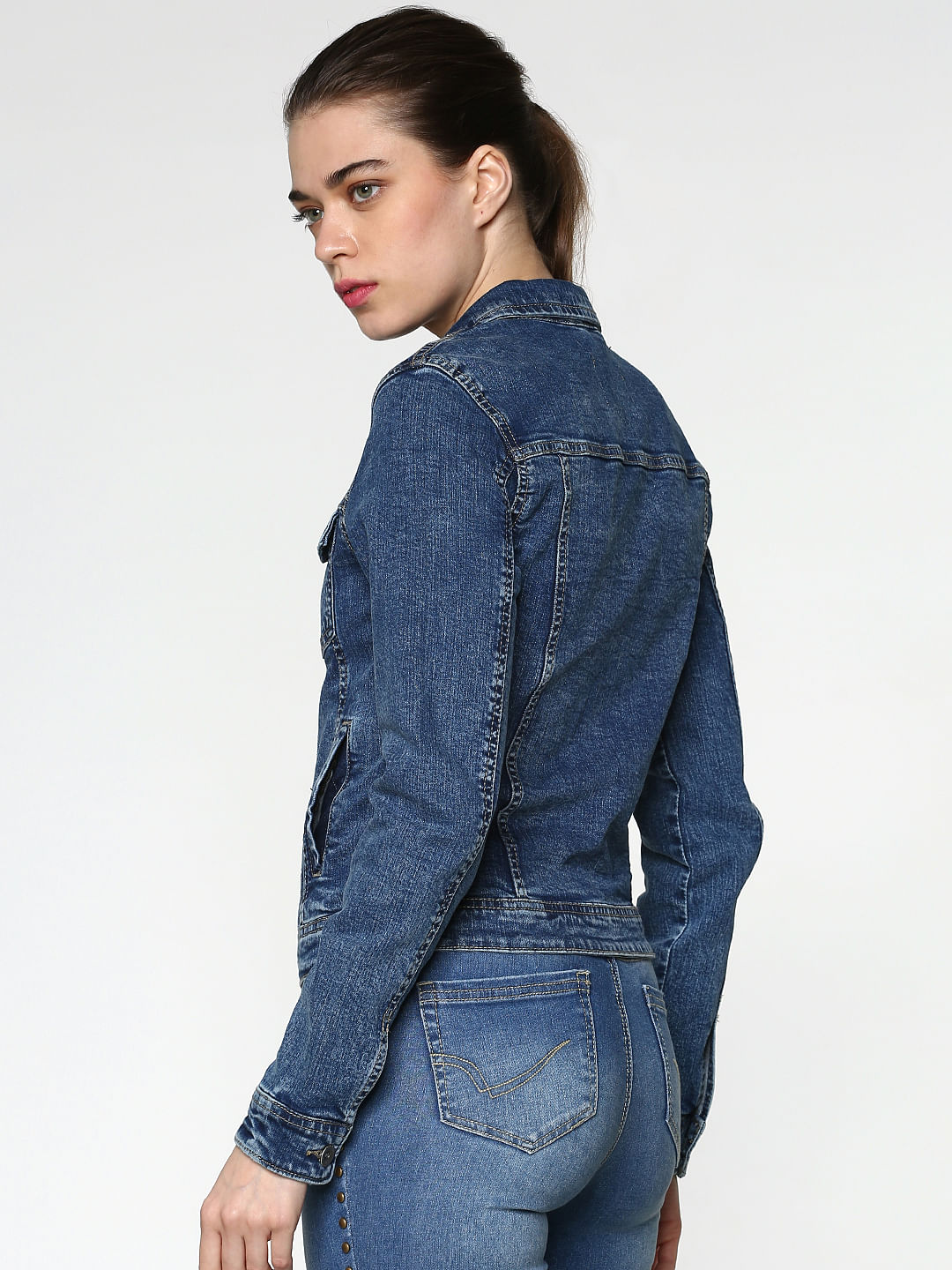 blue denim coat