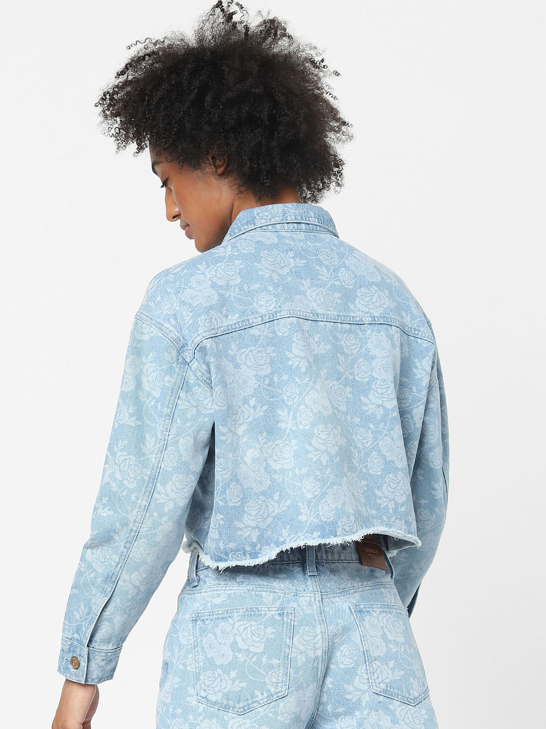 Blue Floral Denim Co ord Jacket 226667301 Light Blue Denim