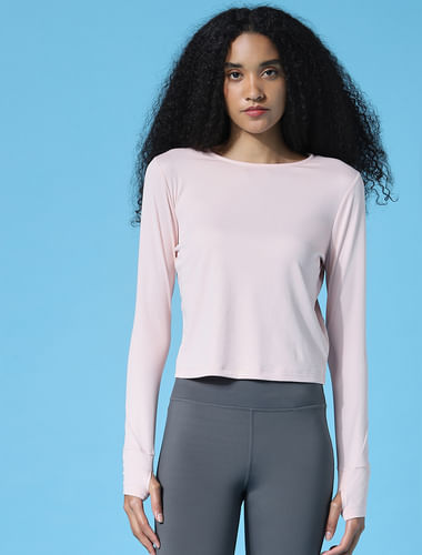 Pink Cut-Out Detail Training Top