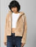 Brown Fur Hooded Jacket