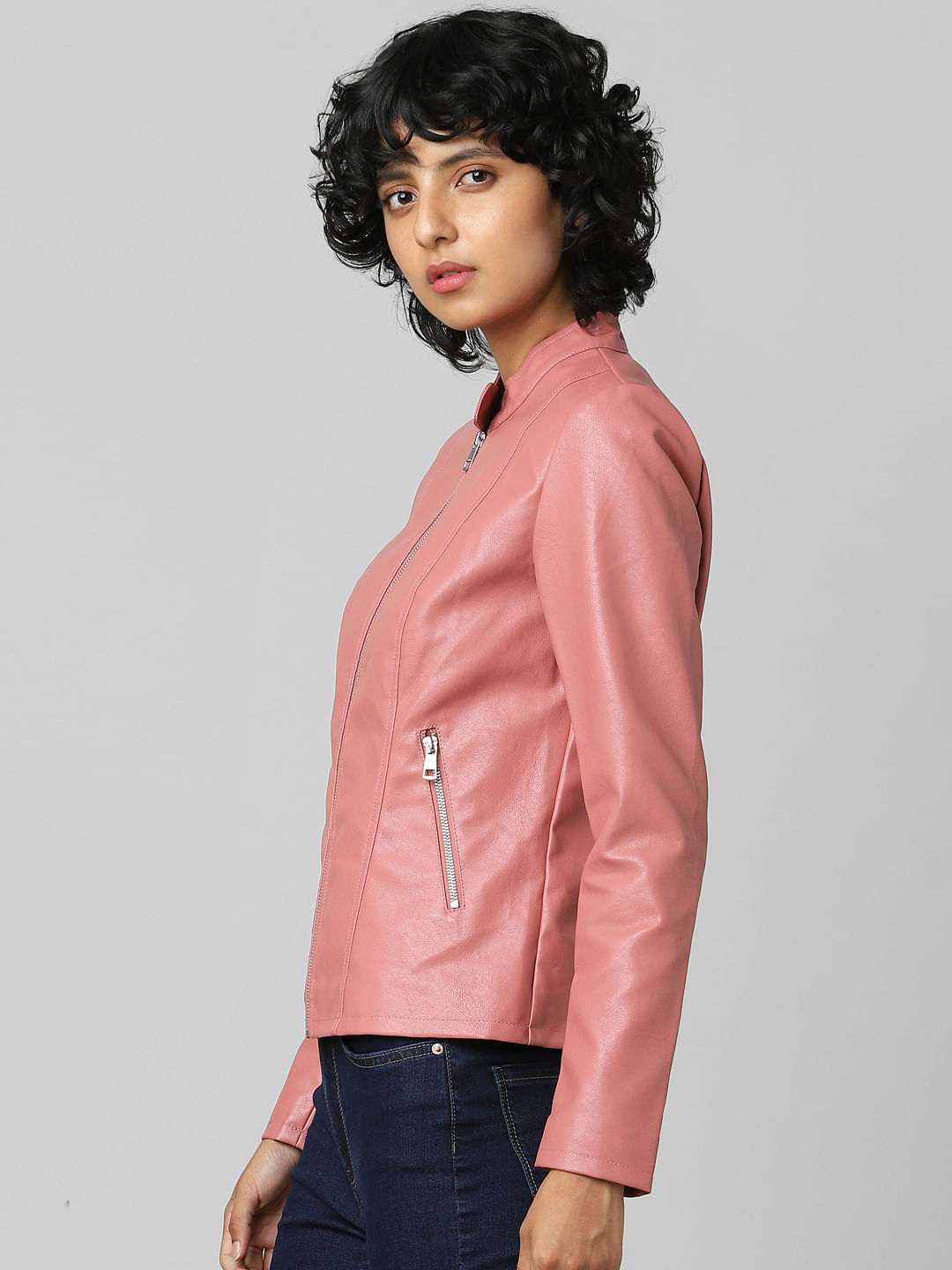 only pink biker jacket