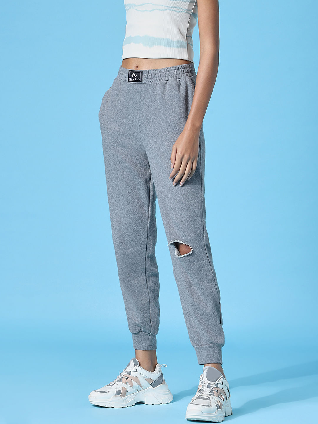 High rise 2025 grey sweatpants