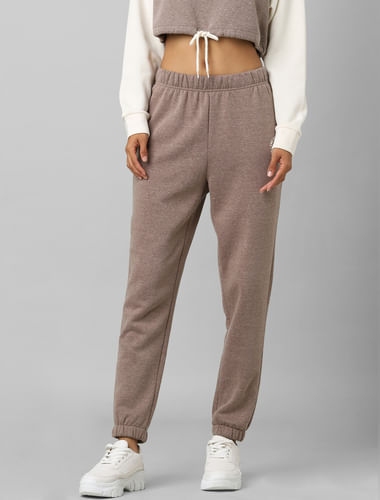 Brown Mid Rise Co-ord Sweatpants