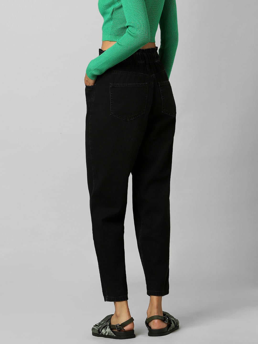 AMI PARIS carrot-fit wool pants - Black - HTR100WV0023430 |  Tizianafausti.com