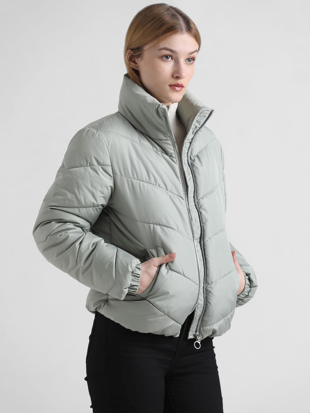 Padded puffer store jacket womens