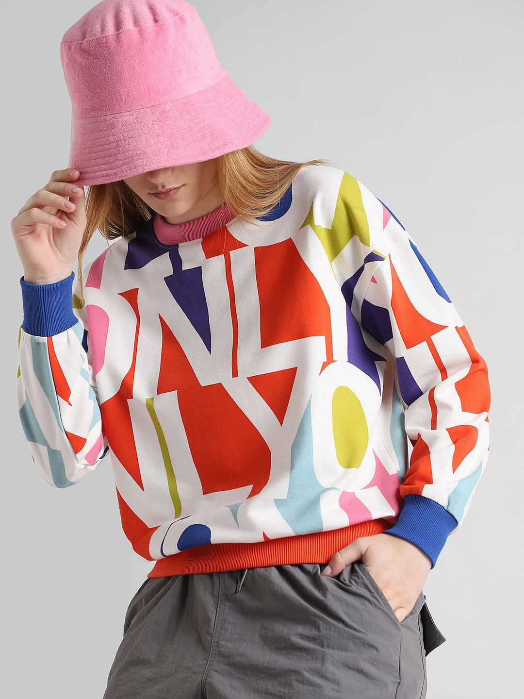 Multi Coloured Typographic Logo Sweatshirt