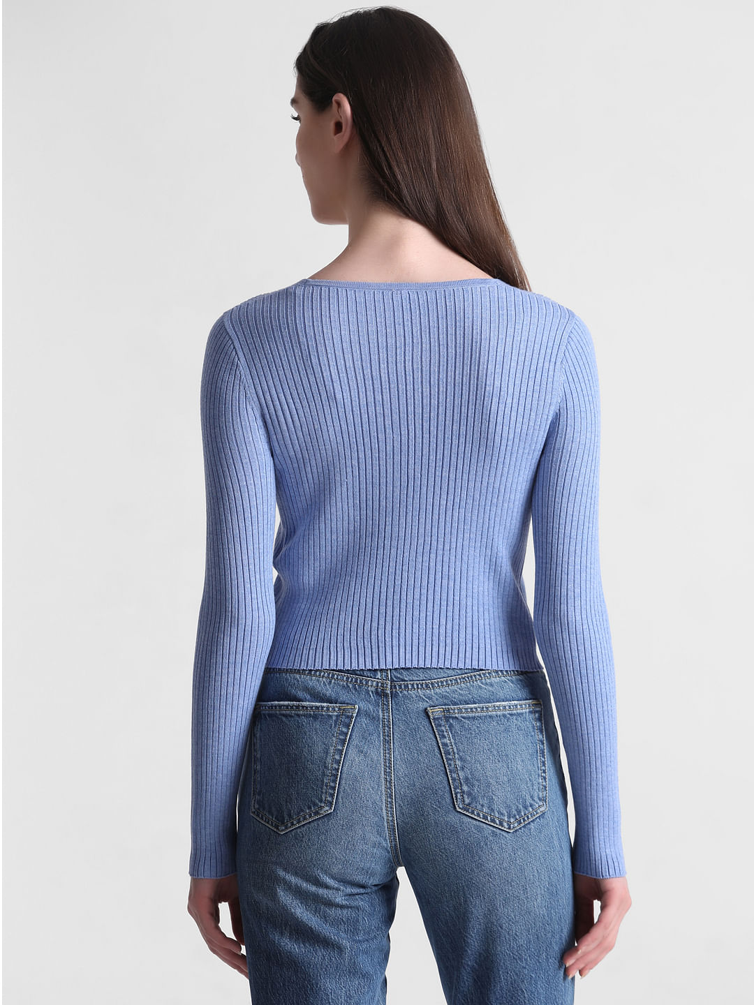 Cropped fitted outlet sweater