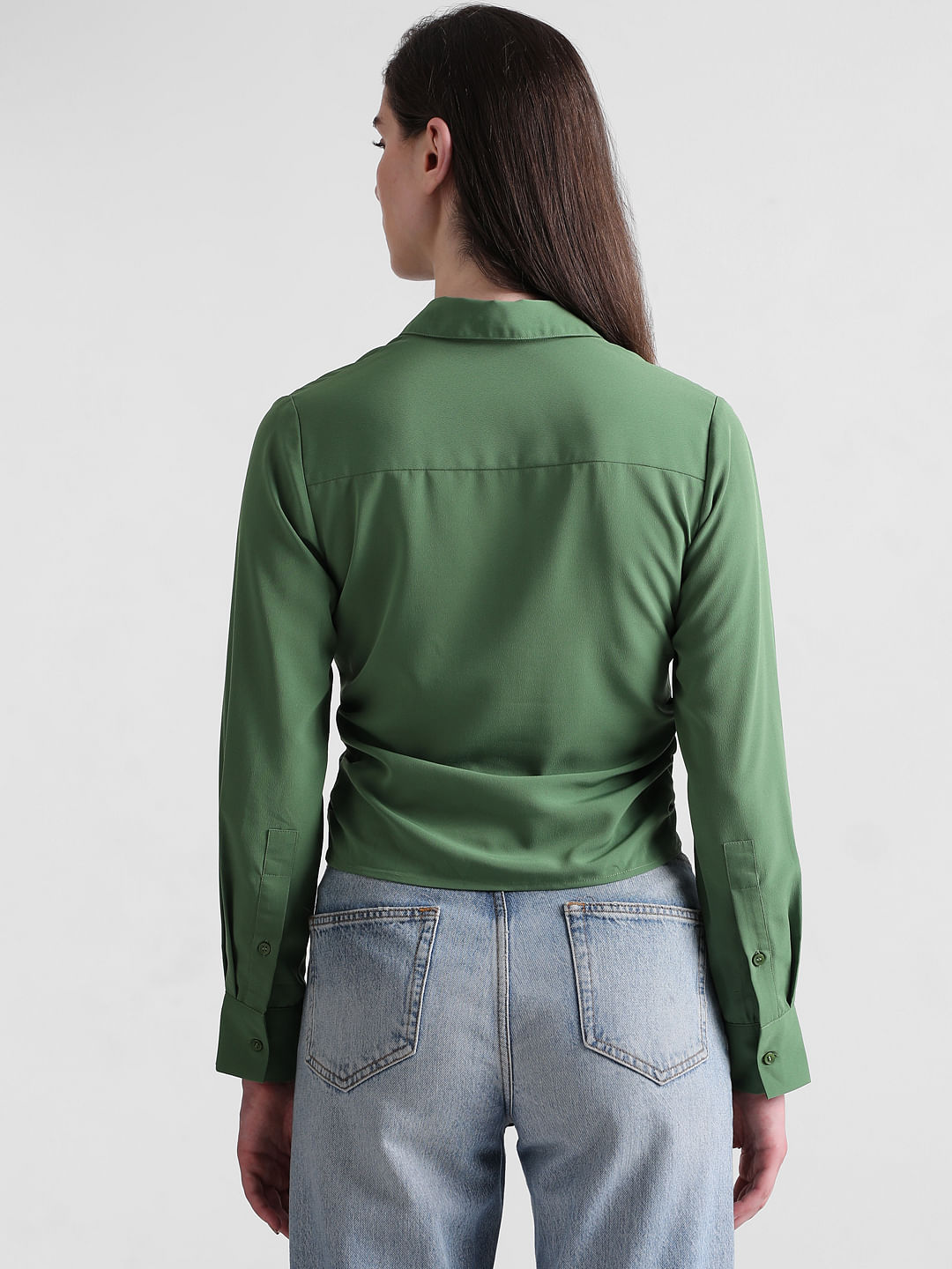 Jean Jacket With Frayed Detail Sagebrush Green APNY