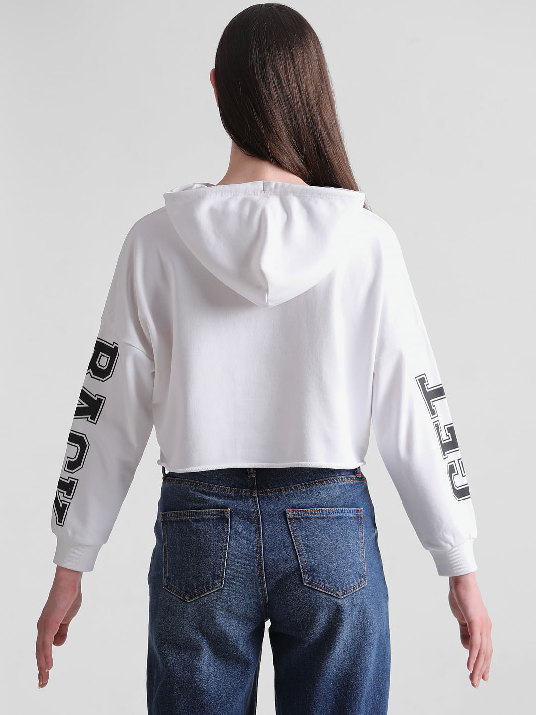 Sweater hot sale hoodie crop