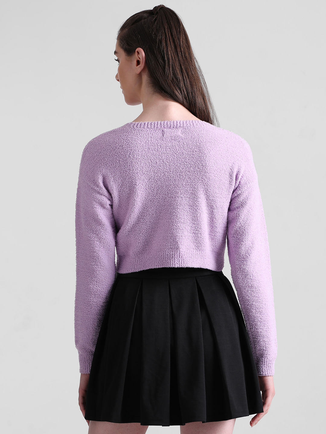 Lavender cropped clearance sweater