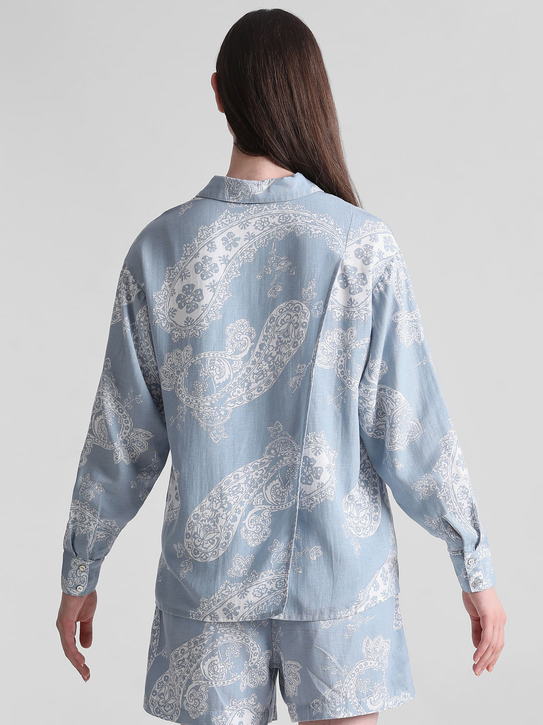 Paisley print oversized hotsell shirt dress