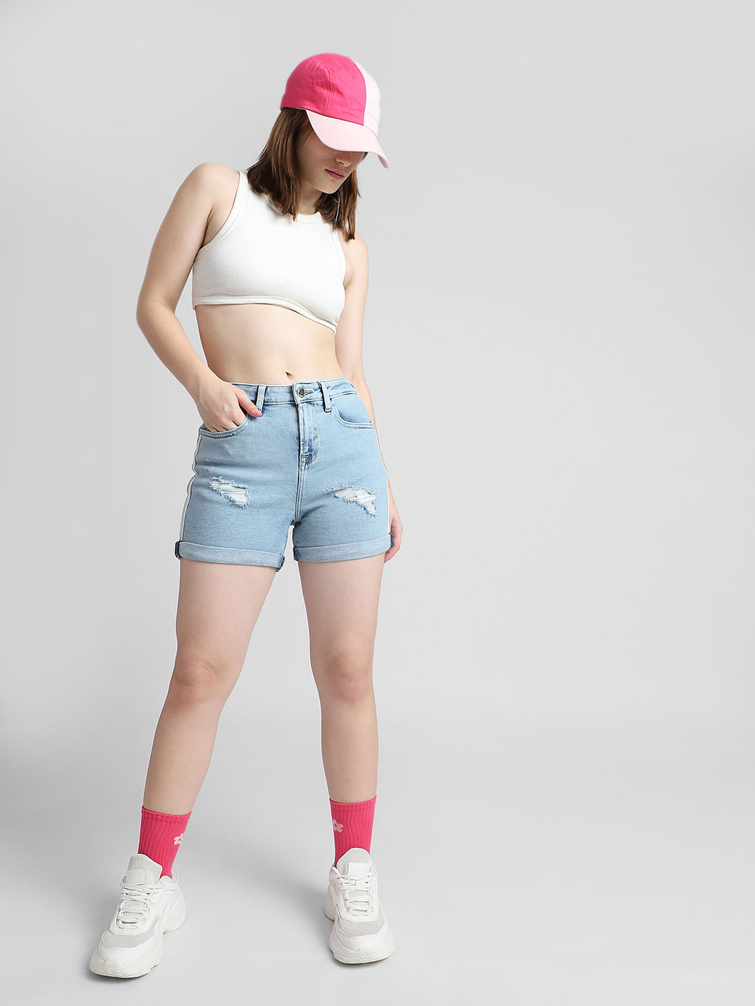 6 ways to style denim shorts this summer - Life on Shady Lane