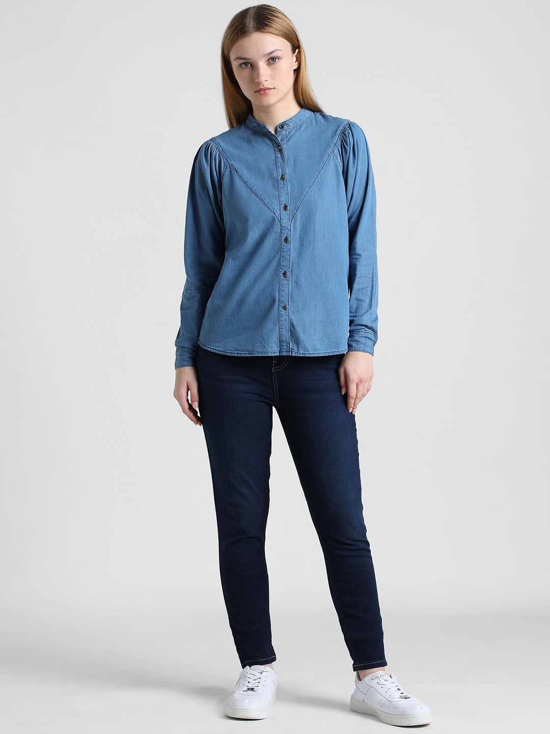 Embellished cotton denim shirt - Rabanne - Women | Luisaviaroma