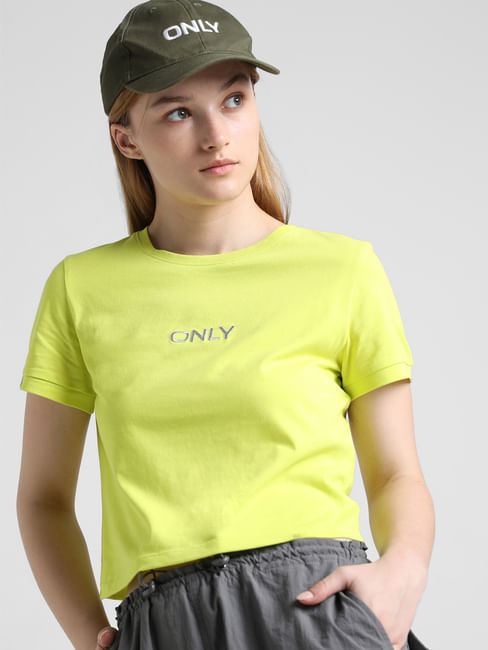 Neon Yellow Cropped T-shirt