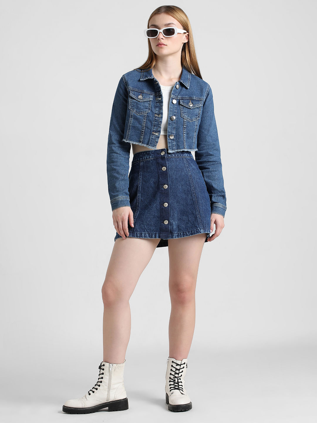 Trendy comfy fashionable denim jacket for girls kids