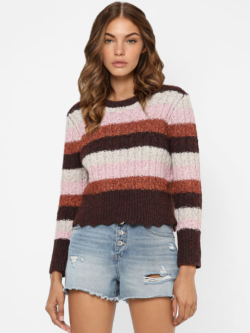 Multi Coloured Striped Pullover