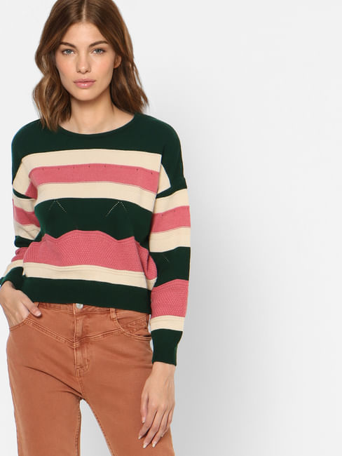 Multi-Coloured Striped Pullover 