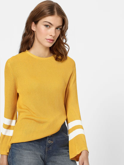 Yellow Knit Pullover 