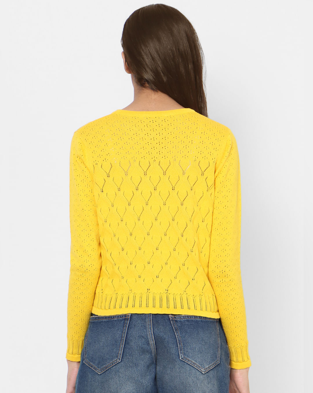 Yellow Button Detail Pullover