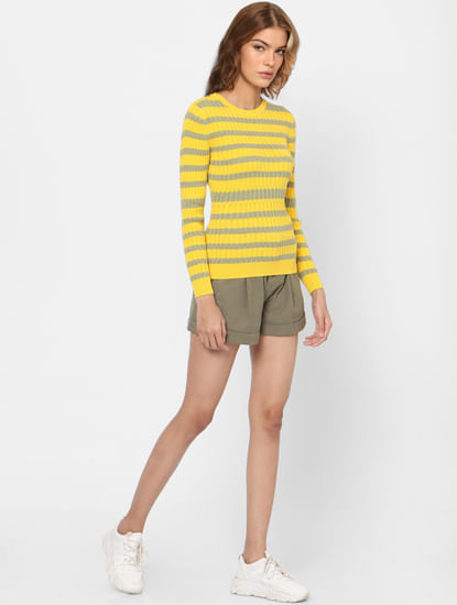 Yellow Striped Pullover 