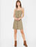 Olive Button Down Bodycon Dress