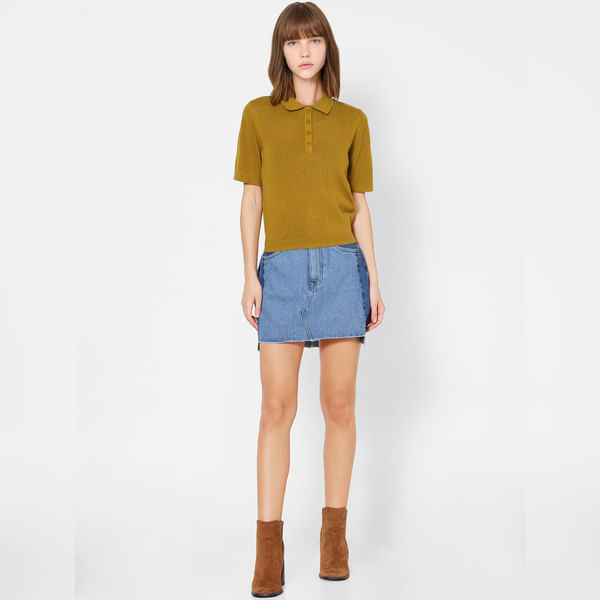 BESTSELLER CLOTHING Olive Polo T-shirt